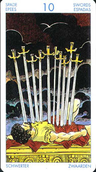 ʥ׳ΰ - Universal Waite Tarot - ʮ - Ten Of Swords