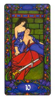  - Art Nouveau Tarot - ʮ - Ten Of Swords