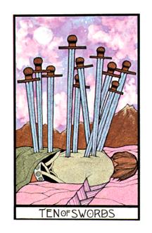 ̫ʱ - Aquarian Tarot - ʮ - Ten Of Swords