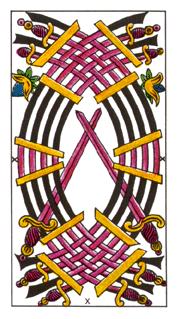  - Classic Tarot - ʮ - Ten Of Swords