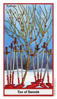 ҩ - Herbal Tarot - ʮ - Ten Of Swords