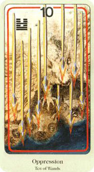  - Haindl Tarot - Ȩʮ - Ten Of Wands