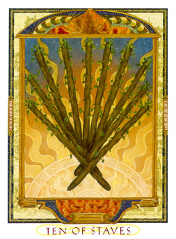  - Lovers Path Tarot - Ȩʮ - Ten Of Wands