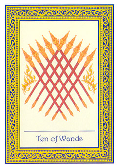 ̩ʼ - Royal Thai Tarot - Ȩʮ - Ten Of Wands