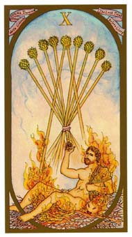 ո - Renaissance Tarot - Ȩʮ - Ten Of Wands