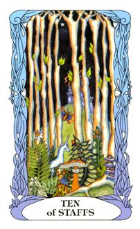 ¹⻨԰ - Moon Garden Tarot - Ȩʮ - Ten Of Wands