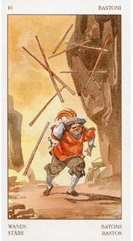 ո - Tarot of The Renaissance - Ȩʮ - Ten Of Wands