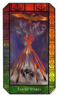 ʷʫ - Kalevala Tarot - Ȩʮ - Ten Of Wands