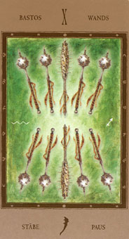 Թ - The Labyrinth Tarots - Ȩʮ - Ten Of Wands