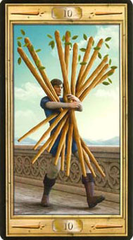 ͼԿΰ - Pictorial Key Tarot - Ȩʮ - Ten Of Wands