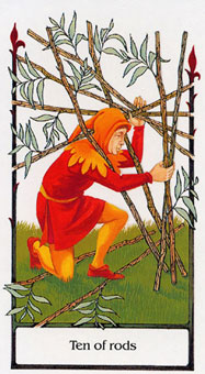 ž - Tarot Of The Old Path - Ȩʮ - Ten Of Wands