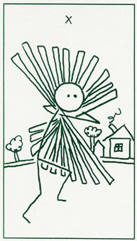  - Stick Figure Tarot - Ȩʮ - Ten Of Wands