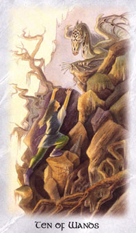  - The Celtic Dragon Tarot - Ȩʮ - Ten Of Wands