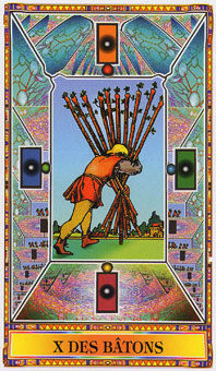 ʯΰ - Diamond Tarot - Ȩʮ - Ten Of Wands