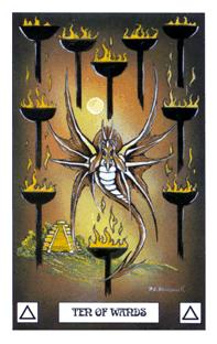  - Dragon Tarot - Ȩʮ - Ten Of Wands