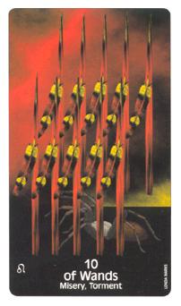 ѻħ - Crows Magick Tarot - Ȩʮ - Ten Of Wands