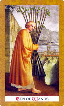 ƽʱ - Golden Tarot - Ȩʮ - Ten Of Wands