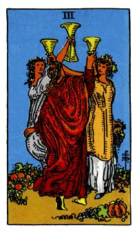 ¡ΰ - Rider Waite Tarot - ʥ - Three Of Cups