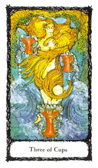 ʥõ - Sacred Rose Tarot - ʥ - Three Of Cups