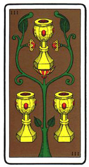 ˹ - Oswald Wirth Tarot - ʥ - Three Of Cups