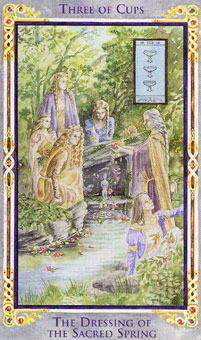 ɪ - Legend Arthurian Tarot - ʥ - Three Of Cups