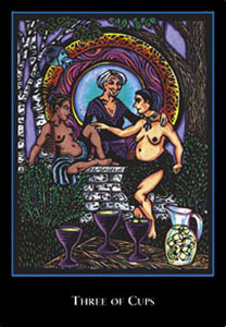 羫 - The World Spirit Tarot - ʥ - Three Of Cups