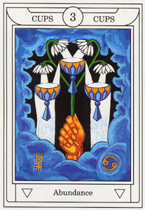 ƽ - Golden Dawn Magical Tarot - ʥ - Three Of Cups