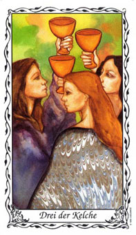 ޵ - Das Hudes Tarot - ʥ - Three Of Cups