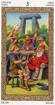 ³ - Tarot of Druids - ʥ - Three Of Cups