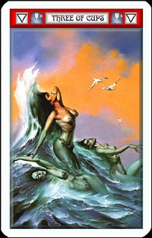 ˹Լ - Boris Vallejo Tarot - ʥ - Three Of Cups