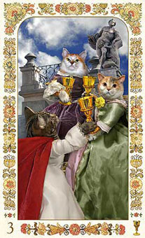 ˲è - Baroque Bohemian Cats Tarot - ʥ - Three Of Cups