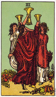 ԭʼΰ - Original Rider-Waite Tarot - ʥ - Three Of Cups