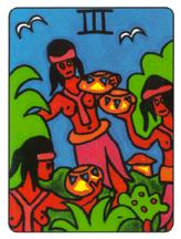  - African Tarot - ʥ - Three Of Cups