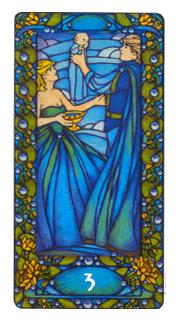  - Art Nouveau Tarot - ʥ - Three Of Cups