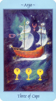  - Celestial Tarot - ʥ - Three Of Cups