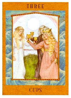 Ů - Goddess Tarot - ʥ - Three Of Cups