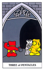 С - Gummy Bear Tarot - Ǯ - Three Of Pentacles