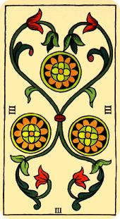  - Marseilles Tarot - Ǯ - Three Of Pentacles