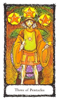 ʥõ - Sacred Rose Tarot - Ǯ - Three Of Pentacles