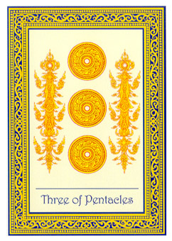 ̩ʼ - Royal Thai Tarot - Ǯ - Three Of Pentacles