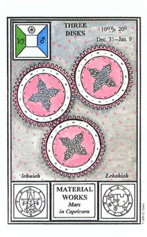 ħʽ - Tarot Of Ceremonial Magic - Ǯ - Three Of Pentacles