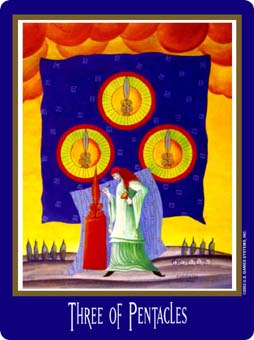  - New Century Tarot - Ǯ - Three Of Pentacles