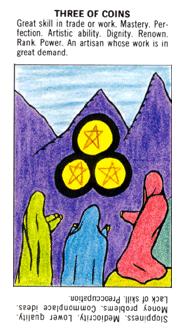ѧ - Starter Tarot - Ǯ - Three Of Pentacles