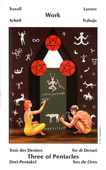 Űֿ - Barbara Walker Tarot - Ǯ - Three Of Pentacles