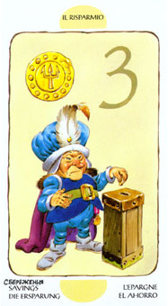  - Tarot of the Gnomes - Ǯ - Three Of Pentacles