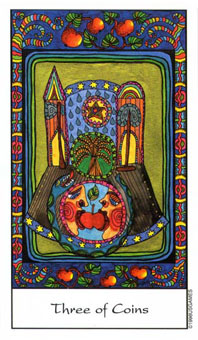 ý - Tarot of the Trance - Ǯ - Three Of Pentacles