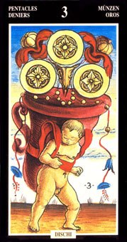  - Illuminate Ancient Tarots - Ǯ - Three Of Pentacles