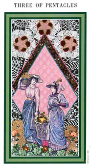 Ȼ - The Enchanted Tarot - Ǯ - Three Of Pentacles