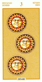 ƽ - Tarots Of The Golden Dawnt - Ǯ - Three Of Pentacles