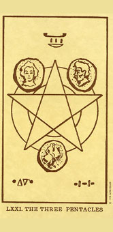 ˣUSG - Egyptian Tarot - Ǯ - Three Of Pentacles